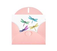 YTUOPWE Pink Holiday greeting check blank card and pearl beautiful blank note block The four dragonfly brothers Picture