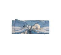 YTUOPWE Polar Bear on Ice Picture Baby Bow Headband - Soft, Skin-Friendly, and Stretchy Polyester Headband for Infants 0-6 Months