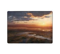 YTUOPWE Prairie Sunset Picture Carpet 80x58 in Area Rug for Living Room, Office, Coffee Table, Bed, Balcony - Soft, Fluffy, Water Absorbent, Durable