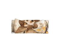 YTUOPWE Puppy in the flowers Picture Baby Bow Headband - Soft, Skin-Friendly, and Stretchy Polyester Headband for Infants 0-6 Months