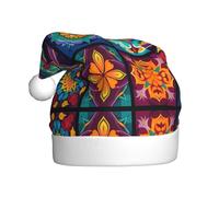 YTUOPWE rainbow-colored pattern Picture Christmas Hat for Adult material is soft and lightweight