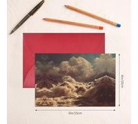 YTUOPWE Red Holiday greeting check blank card and pearl beautiful blank note block Raging Floods Picture