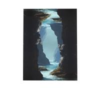 YTUOPWE Red Holiday greeting check blank card and pearl beautiful blank note block Sea water between the rocks Picture