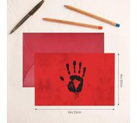 YTUOPWE Red Holiday greeting check blank card and pearl beautiful blank note block The Mark of Terror Picture