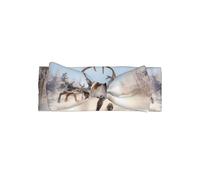 YTUOPWE Running Reindeer Picture Baby Bow Headband - Soft, Skin-Friendly, and Stretchy Polyester Headband for Infants 0-6 Months