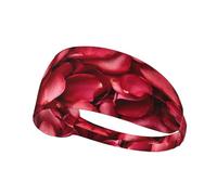 YTUOPWE Scattered rose petals Picture Elastic Exercise Headband Sports Head Tie for Men and Women, Soft, Quick-Dry