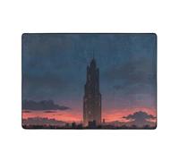YTUOPWE Tall buildings in the evening sun Picture Carpet 80x58 in Area Rug for Living Room, Office, Coffee Table, Bed, Balcony - Soft, Fluffy, Water Absorbent, Durable