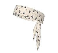 YTUOPWE The beauty of small footprints Picture Sports Head Tie Headband for Men and Women, Soft & Breathable Moisture Wicking Athletic