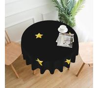 YTUOPWE The dazzling five-pointed star Pattern Round Decorative Tablecloth 60 in for Indoor and Outdoor Dining, Parties, Weddings