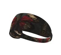 YTUOPWE The Imprisoned Butterfly Picture Elastic Exercise Headband Sports Head Tie for Men and Women, Soft, Quick-Dry