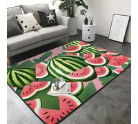 YTUOPWE Watermelon in midsummer Picture Carpet 80x58 in Area Rug for Living Room, Office, Coffee Table, Bed, Balcony - Soft, Fluffy, Water Absorbent, Durable