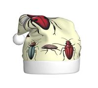 YTUOPWE Weird bugs Picture Christmas Hat for Adult material is soft and lightweight