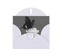 YTUOPWE White Holiday greeting check blank card and pearl beautiful blank note block Black and white silence Picture