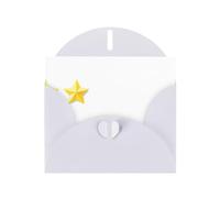 YTUOPWE White Holiday greeting check blank card and pearl beautiful blank note block The dazzling five-pointed star Picture