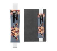 YTUOPWE White Ice Crystal Cat Shadow Picture PVC Leather Pencil case Bookmark 2-in-1 Anti Slip Storage Essential for Travel Accounts