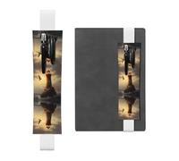 YTUOPWE White Little Sparrow Flying to The Lighthouse Picture PVC Leather Pencil case Bookmark 2-in-1 Anti Slip Storage Essential for Travel Accounts