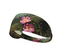 YTUOPWE Wild Roses in the Valley Picture Elastic Exercise Headband Sports Head Tie for Men and Women, Soft, Quick-Dry