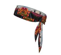 YTUOPWE Windmills in the Tulips Picture Sports Head Tie Headband for Men and Women, Soft & Breathable Moisture Wicking Athletic