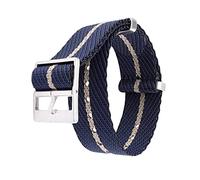 YTVMFHQOI 18/20/22/24mm Nato Military Woven Nylon Watch Strap Replacement Wrist Band Watch Accessories for Mechanical Watches(Blue with Khaki,18mm)