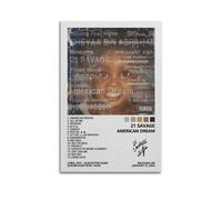 YTWRGWERR 21 Savage Album American Dream Posters Aesthetic Wall Art Decorative Painting Poster Decor Vintage Canvas for Living Room Bed Room 08x12inch(20x30cm) Unframe-style