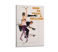 YTWRGWERR How to Steal A Million Movie Posters Aesthetic Wall Art Decorative Painting Poster Decor Vintage Canvas for Living Room Bed Room 12x18inch(30x45cm) Frame-style