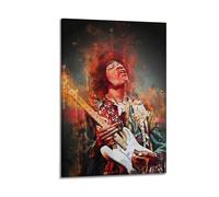 YTWRGWERR Jimi Hendrix Posters Aesthetic Wall Art Decorative Painting Poster Decor Vintage Canvas for Living Room Bed Room 16x24inch(40x60cm) Frame-style