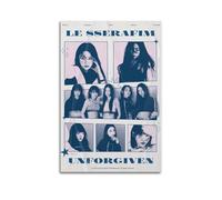 YTWRGWERR Le Sserafim Unforgiven Posters Aesthetic Wall Art Decorative Painting Poster Decor Vintage Canvas for Living Room Bed Room 12x18inch(30x45cm) Unframe-style