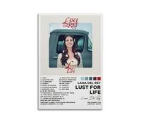 YTWRGWERR Lust For Life by Lana Del Rey Album Posters Aesthetic Wall Art Decorative Painting Poster Decor Vintage Canvas for Living Room Bed Room 12x18inch(30x45cm) Unframe-style