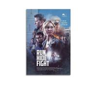 YTWRGWERR Run Hide Fight Posters Aesthetic Wall Art Decorative Painting Poster Decor Vintage Canvas for Living Room Bed Room 08x12inch(20x30cm) Unframe-style
