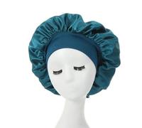 YTYHFEM Women Satin Bonnet Spandex Wide Stretchy Band Bonnet Satin Silk Sleeping Night Cap Bonnets for Women-Turquoise