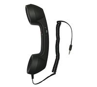 YTYKINOY Retro 3.5mm Telephone Handset Cell Phone Receiver Mic Microphone Speaker for iPhone iPad Mobile Phones Cellphone Smartphone (Black)