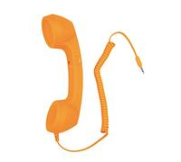 YTYKINOY Retro 3.5mm Telephone Handset Cell Phone Receiver Mic Microphone Speaker for iPhone iPad Mobile Phones Cellphone Smartphone (Orange)