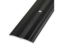 YTYTU 6cm Wide Aluminum Threshold Strip, Carpet To Tile Transition Edging Trim, Wood To Tile Floor Divider Strip, For Joining Floor Gaps Tiles Carpet Threshold Transition(Black)
