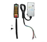 YU-8 Wireless Hoist Remote Controller, DC24V/AC220V/AC380V, 800MHz, Anti-Fall Oil Acid Resistant, for Crane Conveyor Mining Concrete Pump, 1 Receiver + 1 Controller + 2 Fuses(24V)