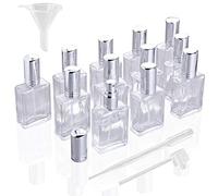 YU FENG 12pcs Refillable Glass Atomizer Spray Bottles with Funnels Pipettes Dispenser for Perfume,Fragrance,Lotion,Essential Oil