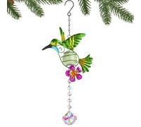 YU FENG 14.2 Inch Hummingbird Suncatcher, Stained Glass Window Hanging