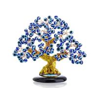 YU FENG 6.8inch Turkish Nazar Blue Evil Eye Tree, Evil Eye Coaster Tree for Protection Good Luck Prosperity Gift Showpiece for Home Table Office Decor