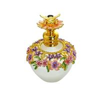 YU FENG Golden Bee Perfume Bottle, Vintage Crystal Refillable Scent Bottle