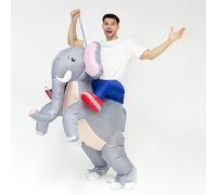 YU FENG Inflatable Costume Adult, Ride On Elephant Costume, Inflatable Costumes Men Women, Fancy Funny Animal Blow up Costumes Cosplay Party