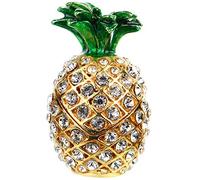 YU FENG Pineapple Trinket Box, Crystal Jeweled Jewelry Ring Holder Box