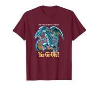 Yu-Gi-Oh! Blue Eyes White Dragon Gaming Graphic PAPL2500 T-Shirt, Men, Burgundy, Small
