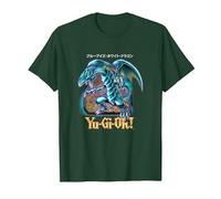 Yu-Gi-Oh! Blue Eyes White Dragon Gaming Graphic PAPL2500 T-Shirt, Men, Dark Green, Small