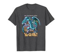 Yu-Gi-Oh! Blue Eyes White Dragon Gaming Graphic PAPL2500 T-Shirt, Men, Dark Heather Grey, Medium