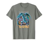 Yu-Gi-Oh! Blue Eyes White Dragon Gaming Graphic PAPL2500 T-Shirt, Men, Olive Heather, Medium
