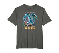 Yu-Gi-Oh! Blue Eyes White Dragon Gaming Graphic PAPL2500 T-Shirt, Men's Big and Tall, Asphalt Grey, 6X Tall