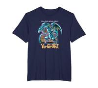 Yu-Gi-Oh! Blue Eyes White Dragon Gaming Graphic PAPL2500 T-Shirt, Men's Big and Tall, Navy Blue, 5X Tall