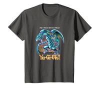 Yu-Gi-Oh! Blue Eyes White Dragon Gaming Graphic PAPL2500 T-Shirt, Youth, Asphalt Grey, Medium