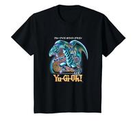 Yu-Gi-Oh! Blue Eyes White Dragon Gaming Graphic PAPL2500 T-Shirt, Youth, Black, 3T