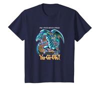Yu-Gi-Oh! Blue Eyes White Dragon Gaming Graphic PAPL2500 T-Shirt, Youth, Navy Blue, 2T