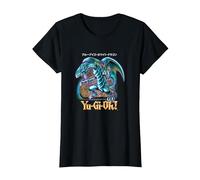 Yu-Gi-Oh! Blue Eyes White Dragon PAPL2500 T-Shirt, Women, Black, X-Small